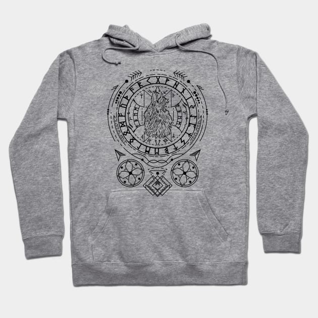 Fenrir | Norse Pagan Symbol Hoodie by CelestialStudio